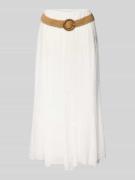 Apricot Midirock mit Gürtel in Flecht-Optik in Offwhite, Größe S