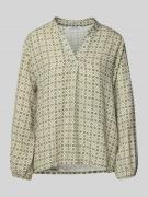 ZABAIONE Relaxed Fit Bluse mit Tunikakragen Modell 'Mi44mii' in Khaki,...