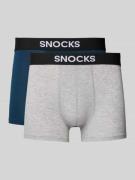 Snocks Trunks mit elastischem Bund im 2er-Pack in Dunkelblau, Größe L