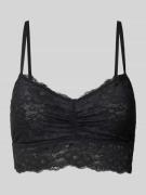 Snocks Bustier mit Spitze und verstellbaren Trägern in Black, Größe XS
