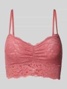 Snocks Bustier mit Spitze und verstellbaren Trägern in Mauve, Größe L