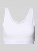 Snocks Bustier mit elastischem Bund und Label-Detail in Weiss, Größe L