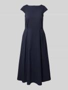 More & More Midikleid mit Kappärmeln und Rundhalsausschnitt in Dunkelb...