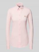 Polo Ralph Lauren Slim Fit Hemdbluse mit Button-Down-Kragen in Pink, G...