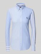 Polo Ralph Lauren Slim Fit Poloshirt mit Button-Down-Kragen in Blau, G...