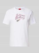 HUGO T-Shirt mit Rundhalsausschnitt Modell 'Damacia' in Weiss, Größe L