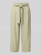 Only Regular Fit Culotte aus Viskose-Leinen-Mix Modell 'CARO' in Oliv,...