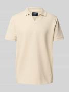 MCNEAL Regular Fit Poloshirt mit V-Ausschnitt in Beige, Größe XXXL