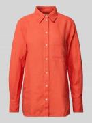 Marc O'Polo Regular Fit Leinenbluse aus reinem Leinen in Orange, Größe...
