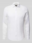 JOOP! Collection Slim Fit Leinenhemd mit Haifischkragen in Weiss, Größ...