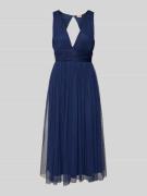 LACE & BEADS Cocktailkleid mit Taillenband in Marine, Größe M