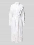 Seidensticker Hemdblusenkleid mit Lochstickerei in Weiss, Größe 46