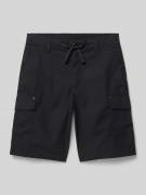 CHAMPION Regular Fit Cargoshorts mit Tunnelzug in Black, Größe 128