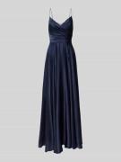 Hey Kyla Abendkleid mit rückseitiger Schnürung in Dunkelblau, Größe 40