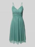TROYDEN COLLECTION Cocktailkleid mit Taillenband in Petrol, Größe 44