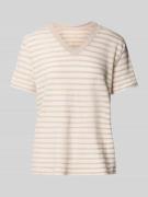Schiesser Loose Fit T-Shirt aus Baumwoll-Leinen-Mix in Offwhite, Größe...