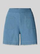 ICHI Shorts mit Eingrifftaschen in Jeansblau, Größe XL