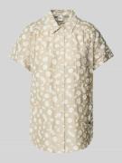 Brax Regular Fit Bluse mit Knopfleiste in Beige, Größe 36