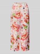 Marc Cain Wide Leg Stoffhose mit elastischem Bund in Koralle, Größe 34