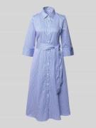 Christian Berg Woman Hemdblusenkleid mit Bindegürtel und Knopfleiste i...