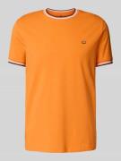 Christian Berg Men T-Shirt mit gerippten Abschlüssen in Orange, Größe ...