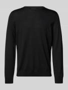 JOOP! Collection Strickpullover mit Rundhalsausschnitt in Black, Größe...