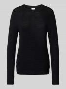 Vila Strickpullover mit gerippten Abschlüssen Modell 'dalo' in Black, ...