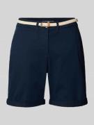 Tom Tailor Regular Fit Chinoshorts aus Baumwoll-Mix in Dunkelblau, Grö...