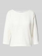 OPUS Strickpullover mit 3/4-Arm Modell 'Sowi' in Offwhite, Größe 38