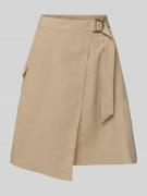 MOS MOSH Knielanger Wickelrock aus Lyocell-Leinen-Mix Modell 'Bali Ale...