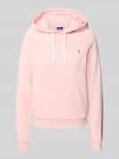 Polo Ralph Lauren Hoodie mit Logo-Stitching in Pink, Größe M