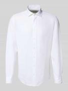 SEIDENSTICKER Slim Fit Business-Hemd aus Leinen mit Kentkragen in Weis...