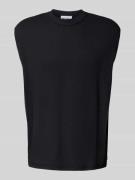 REVIEW Tanktop mit Strukturmuster in Black, Größe M