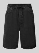 REVIEW Jeans Shorts mit elastischem Bund - Jorts in Black, Größe L