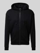 Jack & Jones Sweatjacke mit Kapuze Modell 'BRADLEY' in Black, Größe L