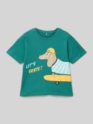 Name It T-Shirt mit Motiv-Print Modell 'HELGE' in Dunkelgruen, Größe 9...