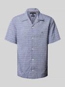 Tommy Hilfiger Regular Fit Freizeithemd aus Baumwoll-Leinen-Mix in Bla...