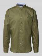 Tommy Hilfiger Regular Fit Freizeithemd aus Baumwoll-Leinen-Mix in Oli...
