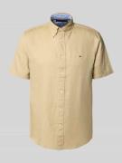 Tommy Hilfiger Regular Fit Freizeithemd aus Baumwoll-Leinen-Mix in Bei...