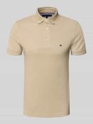 Tommy Hilfiger Slim Fit Poloshirt aus Baumwoll-Elasthan-Mix in Beige, ...