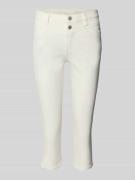 Tom Tailor Slim Fit Caprihose aus Baumwoll-Mix Modell 'KATE' in Offwhi...