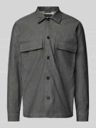 Marc O'Polo Loose Fit Hemdjacke aus Baumwoll-Chambray in Mittelgrau, G...