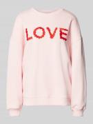 Smith and Soul Oversized Sweatshirt mit Label-Stitching in Rosa, Größe...