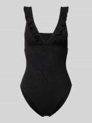 Shiwi Badeanzug mit Paisley-Muster und Volants Modell 'Bobbie' in Blac...
