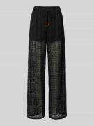 Vero Moda Weite Hose aus Spitze Modell 'MAYA' in Black, Größe S