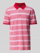 Fynch-Hatton Regular Fit Poloshirt mit Label-Stitching in Rot, Größe 3...