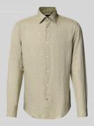 BOSS Casual Fit Businesshemd aus Leinen-Baumwoll-Mix in Lind, Größe 40