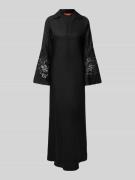 Max Mara Studio Leinenkleid mit Lochstickerei Modell 'STRANO' in Black...