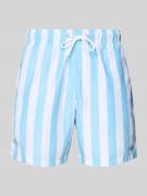 Shiwi Regular Fit Badehose mit Label-Patch in Hellblau, Größe L