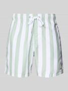 Shiwi Regular Fit Badehose mit Label-Patch in Schilf, Größe L